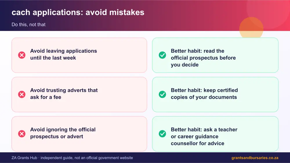 cach applications mistakes to avoid and tips infographic – cach applications South Africa 2026