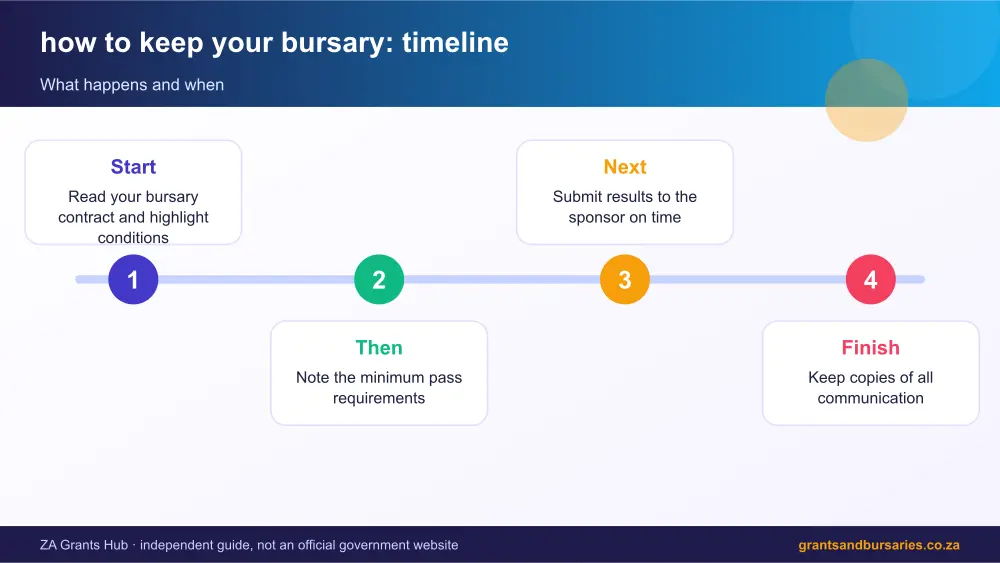 how to keep your bursary process timeline infographic – how to keep your bursary South Africa 2026