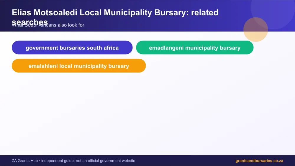 Elias Motsoaledi Local Municipality Bursary related topics map infographic – elias motsoaledi bursary South Africa 2026
