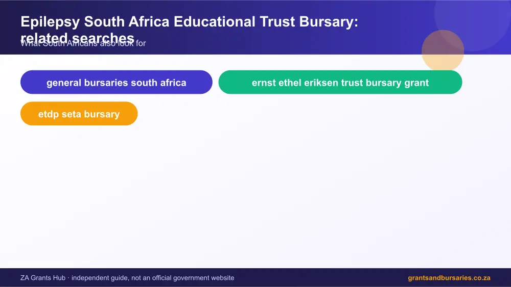 Epilepsy South Africa Educational Trust Bursary related topics map infographic – epilepsy educational trust bursary South Africa 2026