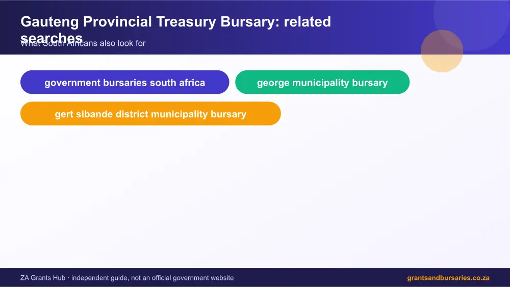 Gauteng Provincial Treasury Bursary related topics map infographic – gauteng provincial treasury bursary South Africa 2026