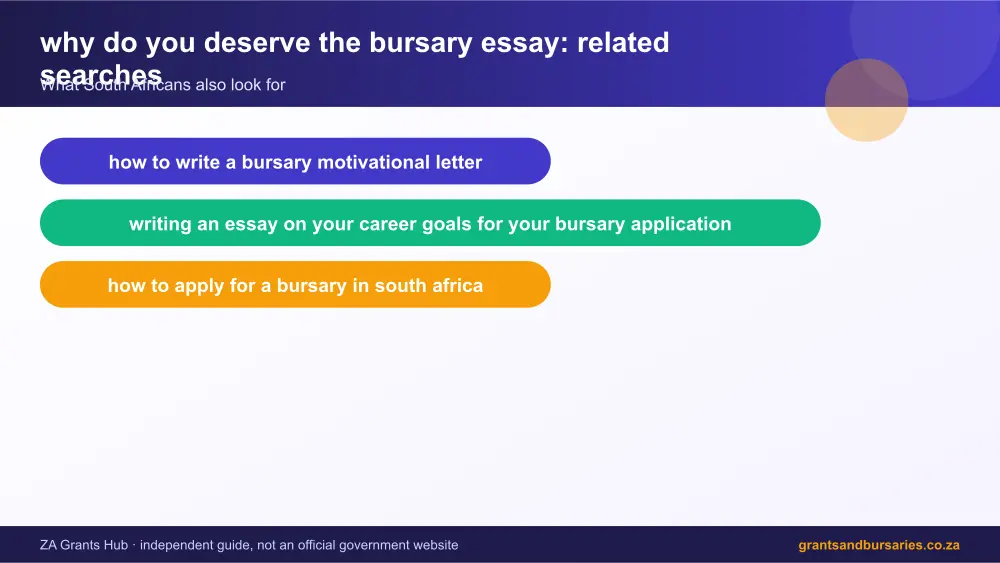 why do you deserve the bursary essay related topics map infographic – why do you deserve the bursary essay South Africa 2026