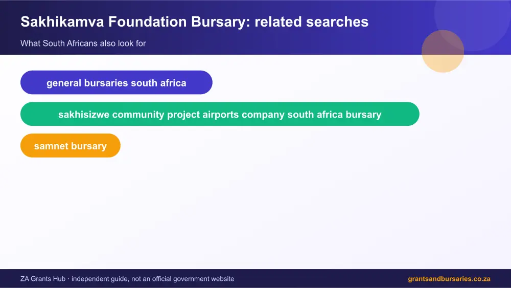 Sakhikamva Foundation Bursary related topics map infographic – sakhikamva foundation bursary South Africa 2026