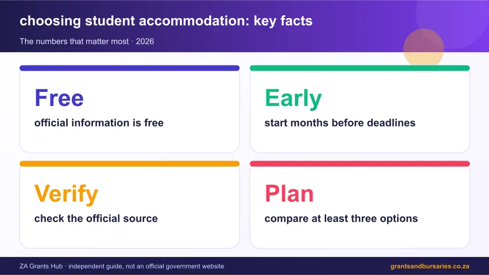 choosing student accommodation key facts at a glance infographic – choosing student accommodation South Africa 2026